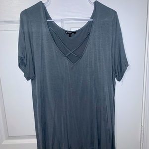 Charlotte Russe Cross Cross Neck Shirt